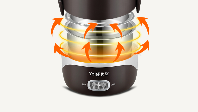 hộp cơm zojirushi Youyi hộp cơm trưa điện ba lớp cách nhiệt hộp ăn trưa mini hộp cơm nóng cơm nóng có thể cắm vào hộp cơm điện ủ cơm cắm điện