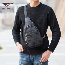 Seven Wolf men Canvas Chest Bag 2021 New Fashion Minimalist Backpack Casual Single Shoulder Bag Oxford Cloth Skew Satchel