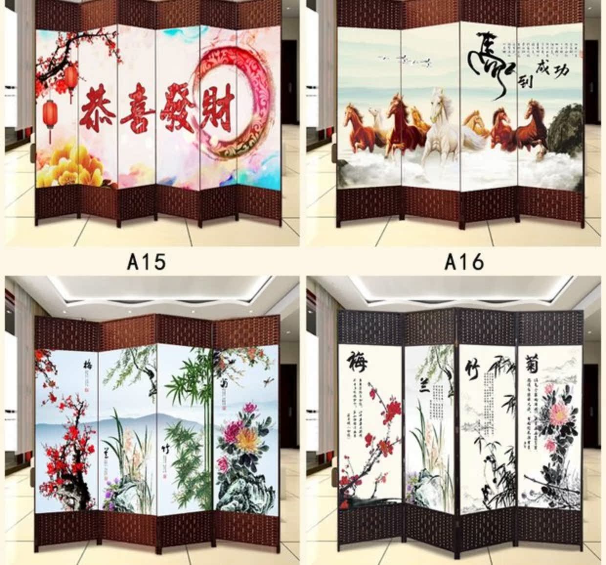 Màn hình sức khỏe và làm đẹp phân vùng đơn giản hiện đại vải di động gấp đôi màn hình khách sạn phòng khách hiên rèm gấp - Màn hình / Cửa sổ song cửa sổ gỗ đẹp