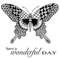 Woodware transparent stamp * seal JGS165 butterfly