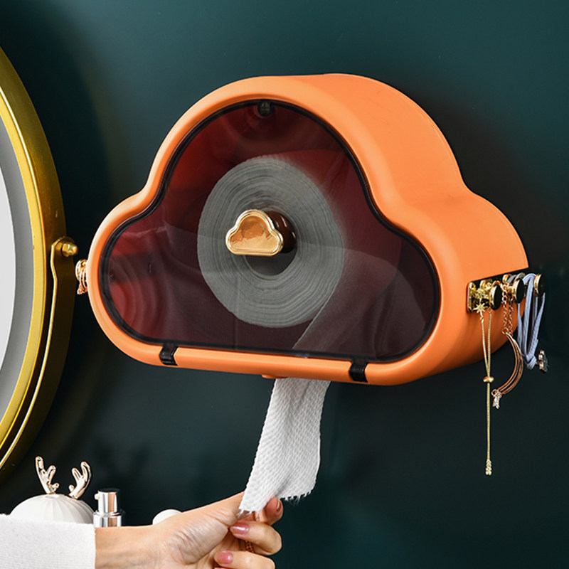 Makeup Room Bathroom Toilet Shelve Locker Wall Light Lavish Perforated Bathroom Wash face towel containing box Supplies Grand total