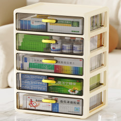Medicine Box Family Extra Large For Home Large Capacity Drawer Classification Shelf Emergency Medicine Storage Box Cabinet