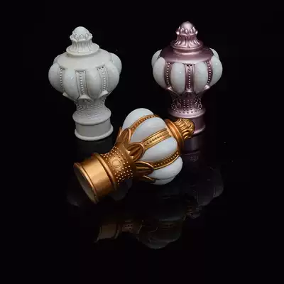 Curtain aluminum alloy rod Roman rod choke plug Curtain rod sleeve Metal curtain Roman rod head luxury decorative head
