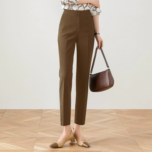 Штаны, осеннее термобелье, приталенный пиджак классического кроя, высокая талия, свободный прямой крой