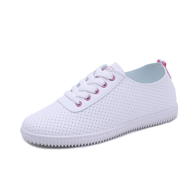 Hollow Internet Celebrity White Shoes Summer 2023 New Versatile Female Style Korean Style Student Flat Casual Breathable Sports Shoes trendy