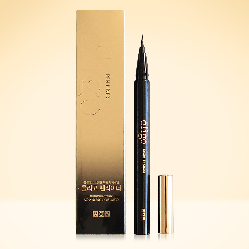 Korea VOV Oligo Gold Waterproof Eyeliner Non-smudged anti-makeup long-lasting and easy to color black