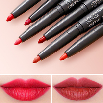 Korea Feishi small shop automatic double-headed lip liner Lipstick pen Waterproof red rust red matte mist