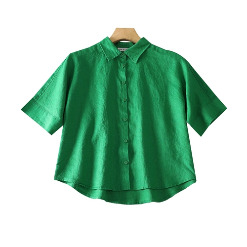 Освежающий комплект, рубашка, шорты, штаны, высокая талия, свободный прямой крой