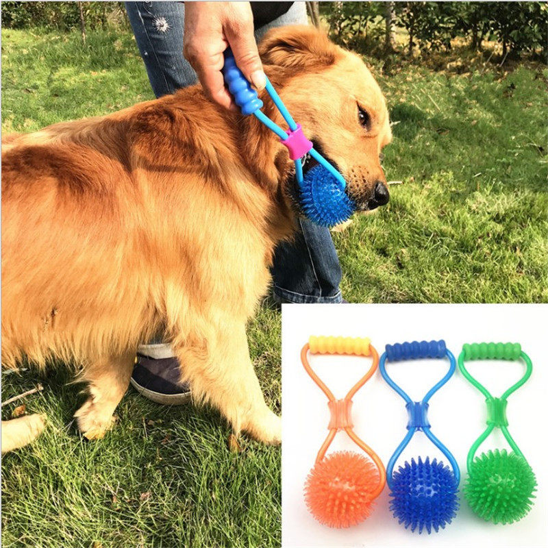 2020 new pet toy interactive thorn ball with elastic drawstring ball molar dog toy training pet supplies