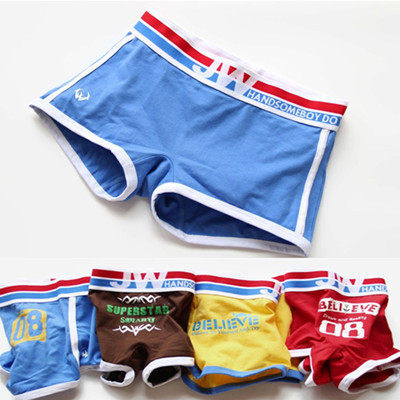 Less Les underwear cartoon flat horn hands T neutral underwear wide-side pure cotton lest triangular underwear