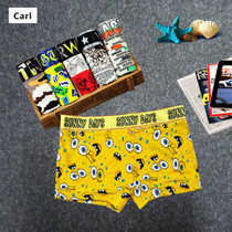 Cartoon womens panties les neutral tide T personality tt female boxers ice silk mid-waist large size flat angle handsome T panties