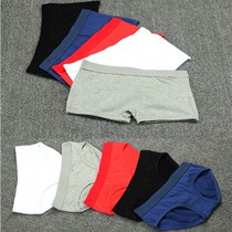 2 large size womens cotton triangle flat angle womens underwear neutral les handsome tt underwear safety pants simple