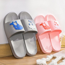 Summer mens slippers home indoor thick bottom cartoon couple home bathroom wear non-slip slippers womens summer