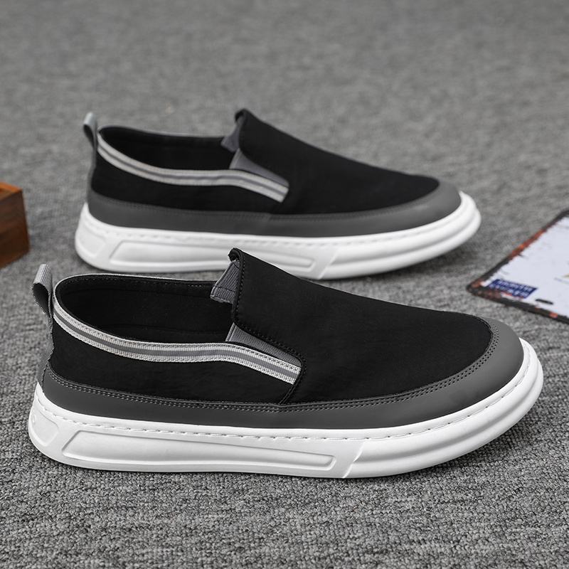 Old Beijing Cloth Shoes Men's 2022 New Canvas Breathable Thin and Deodorant A foot pedal Working Summer Lefu men's shoes