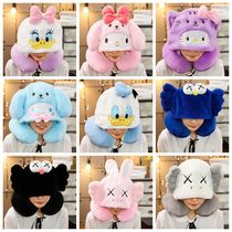 Cute cartoon car travel neck pillow hooded U-shaped pillow office nap pillow portable plane sleep neck pillow