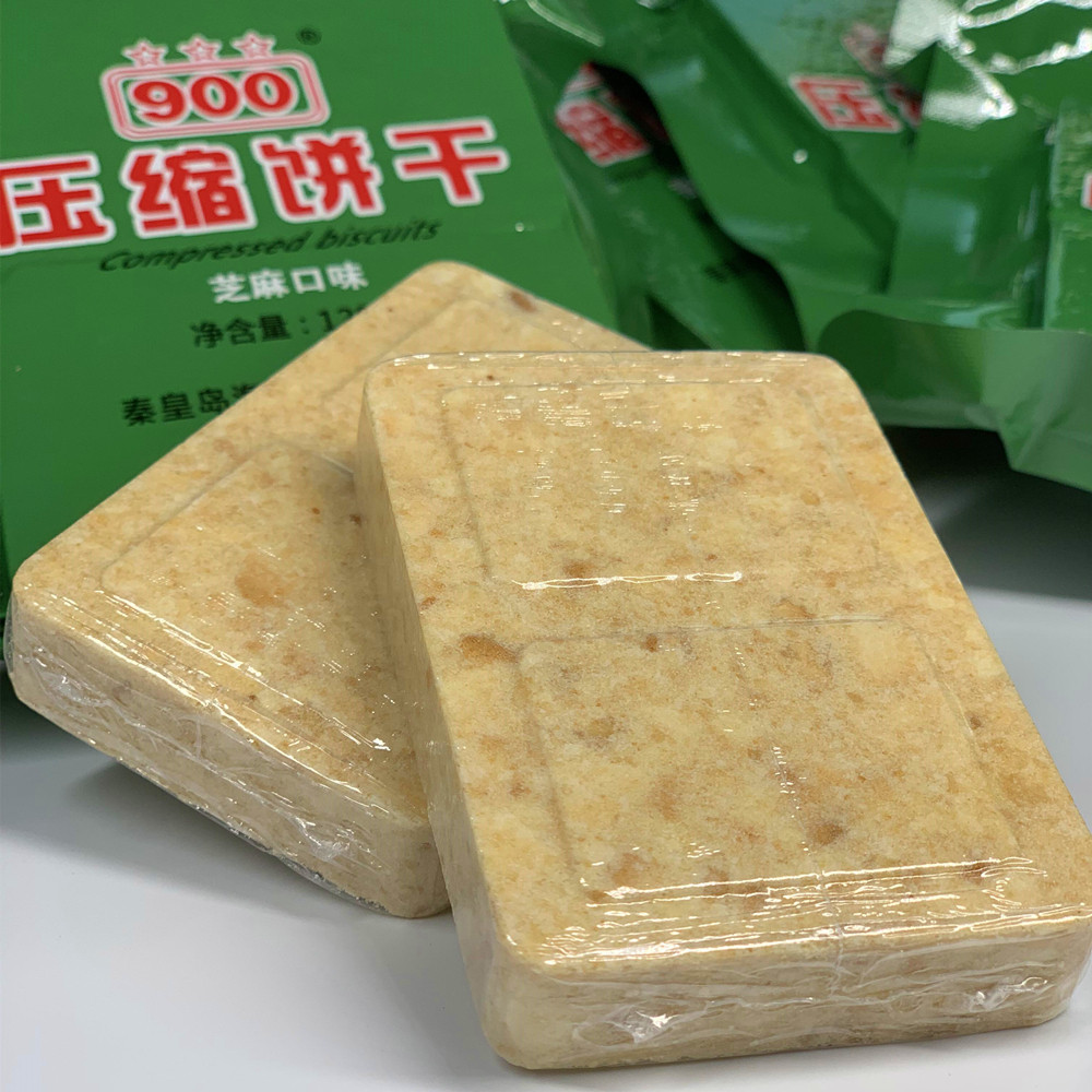 900 Compressed Biscuit Hebei Qinhuangdao Marine compressed dry grain high-energy scallion fragrant peanut outdoor substitute full-belly