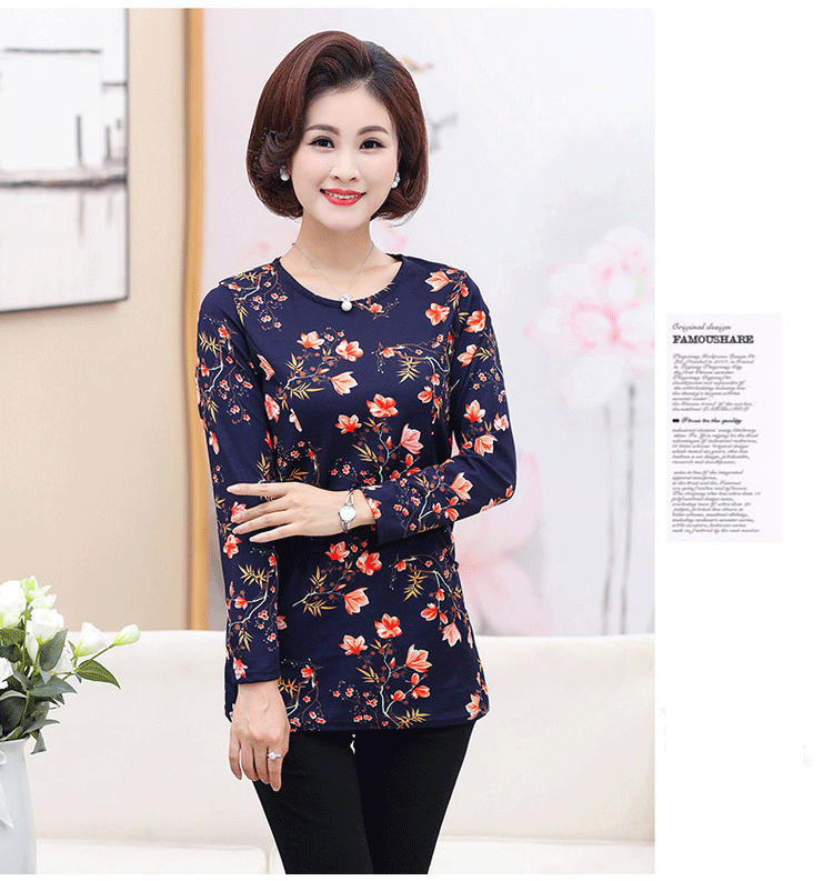 Áo mẹ mùa đông và áo len cashmere ấm áp cho phụ nữ trung niên mùa thu áo dài tay dài áo mới đồ ngủ trung niên