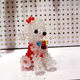 DIY Crystal beads handmade poodle zodiac dog car interior accessories car keychain bag hanging