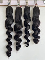 Feather hair extensions large wavy hair small curls real hair wool curls permanent styling perm seamless comfortable and invisible