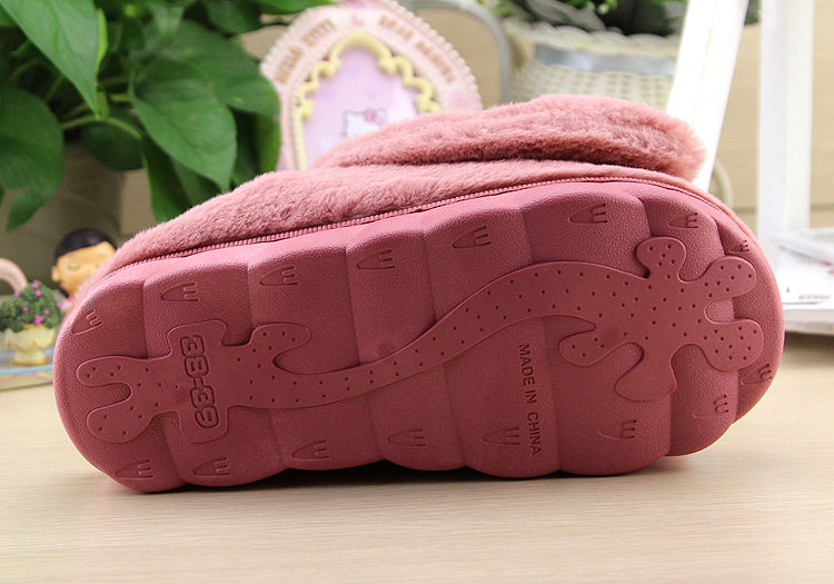 Pantoufles enfants en suède pour hiver - semelle caoutchouc - Ref 987255 Image 17