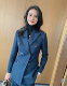 Winter thickened wool navy blue double-breasted slim professional high-end suit suit for women slim and high-end suit