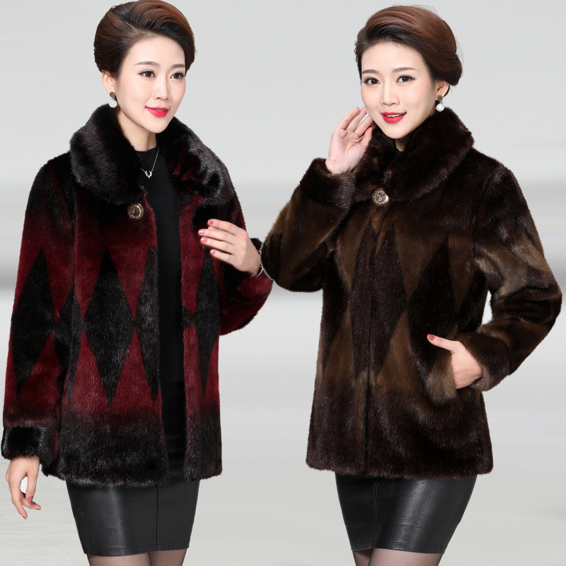 Winter Haining mink fur fight mink grass coat Whole mink fur coat women's short anti-season clearance sale