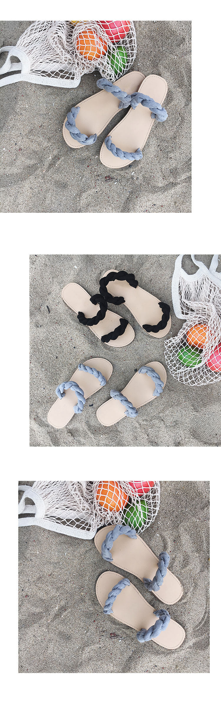 Sandales femme      en tissu - Ref 2666218 Image 9