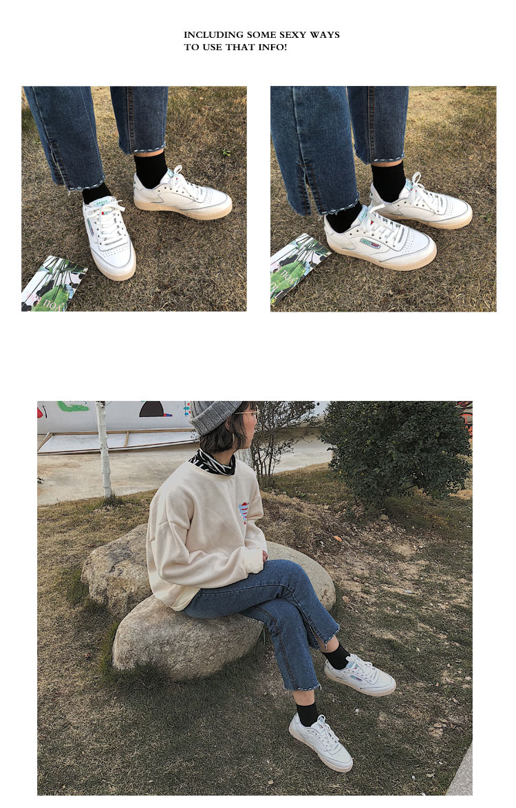 2018 mùa hè Hàn Quốc ulzzang đường phố thấp sneakers trắng siêu lửa retro hoang dã cổ điển giày phụ nữ