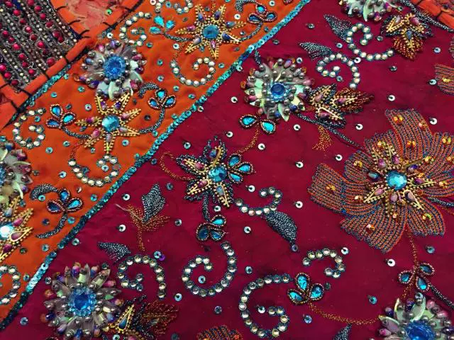 Tapestry bảng cờ khăn trải bàn Ấn Độ Thái phong cách nepal handmade đính cườm - Tapestry tấm thảm treo tường