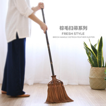 Natural Brown Hair Broom Mane brooms wooden floor broom Soft Hair Broom long pole labor-saving broom