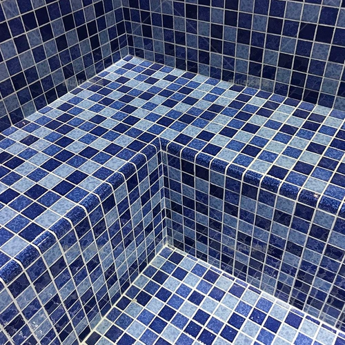 Бассейн, керамическая стеклянная мозаика с аксессуарами, лента, тройник