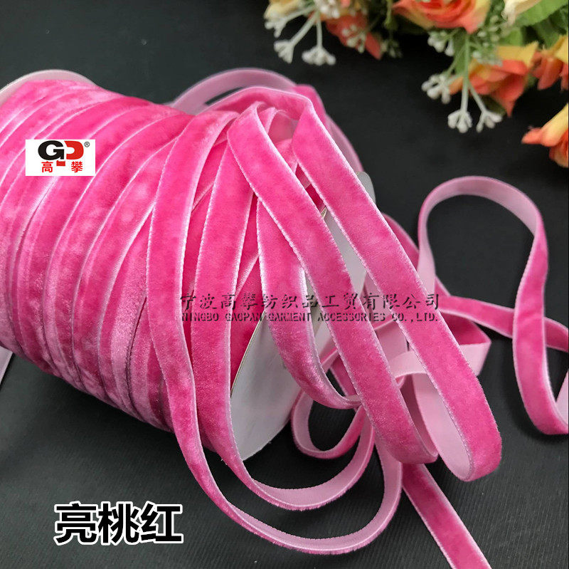 现货1cm丝绒带天鹅绒植绒布缎带丝带绒面绸鞋帽子服装蝴蝶结辅料-阿里巴巴