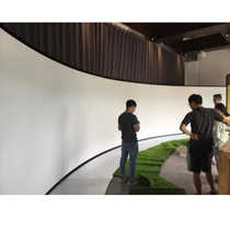 Pavilion projection curtain wall painting frame curtain super narrow side 100 inch custom metal hard curtain soft curtain National installation