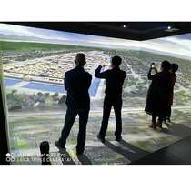 Engineering projector splicing fusion 5000 lumens above CAVE space immersive multi-channel projection exhibition