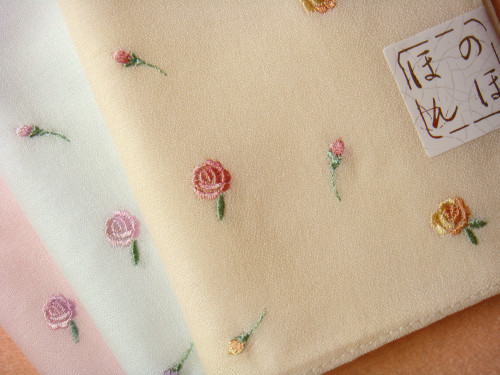 Japan's new small fresh and soft handkerchief embroidered handkerchief cotton pure cotton embroidery antique lady handkerchief