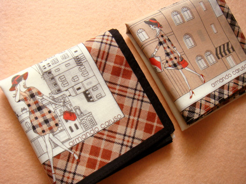 Imported low-key ladies painting brand all cotton delicate thin handkerchief elegant handkerchief new