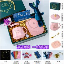 Opening of the store celebration activities practical gifts with hand gifts for lovers ceramic cups custom logo push gift box