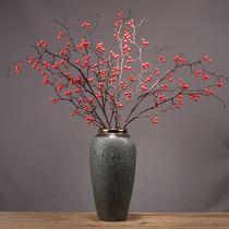 Chinese simulation red fruit syrup fruit simulation flower room decorative flower table decoration flower table plug New year fixture