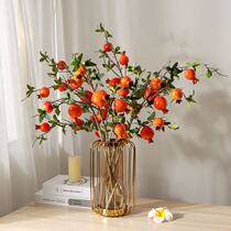 Retro Simulation Flower Garnet Single Branch Fruit High Branch Flower Bouquet Living Room Decoration Flower Art Project