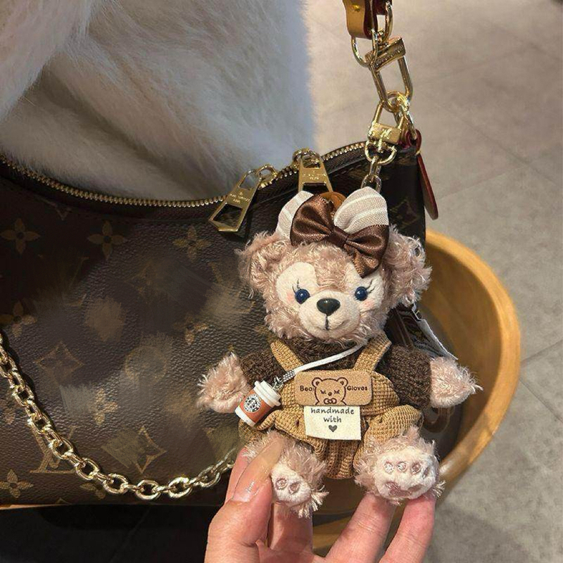 Brownie Shirley Sweet-Faced Rose Bear Bag Charm Doll Suitable for Coach Lv Bag Charms and Decorations Brownie Shirley Sweet-Faced Rose Bear Bag Charm Doll Suitable for Coach Lv Bag Charms and Decorations