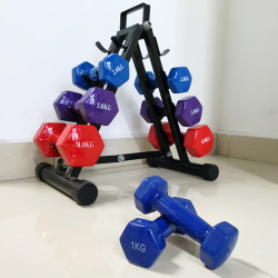 Dumbbells for Men, Home Fitness Equipment, Rust-Proof Pure Iron, 1 kg Pair, Hexagonal Small Dumbbells for Children