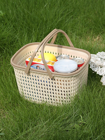 手提洗澡篮子浴室浴筐可爱澡篮装洗漱用品的洗浴蓝收纳框宿舍神器