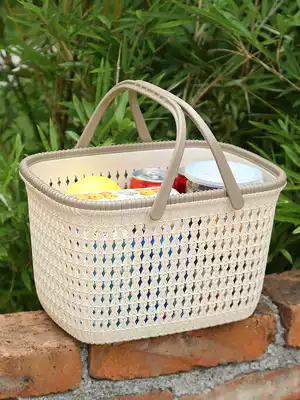 Hand-held bath basket bathroom bath basket cute bath basket with toiletries Bath Blue storage basket dormitory artifact