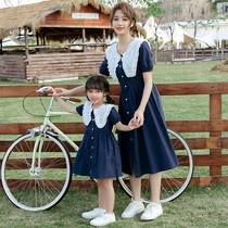 Mother and daughter dress net red new summer parent and child dress is exactly as high-level air-to-air dress