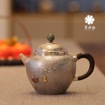 Li Xiaosilver pot pure silver 9999 tea silver pot pure silver bubble tea tea silver pot burning water silver pot
