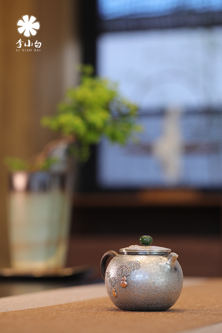 李小白銀壺純銀9999泡茶銀壺純銀泡茶壺泡茶銀壺燒水銀壺|茶壺|ETMall