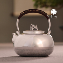 Li Xiaosilver pot pure handmade 9999 pure silver silver pot pure handmade with boiling water silver pot Kirin pot