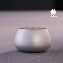 Li Xiaobai 9999 Sterling silver teacup Sterling silver cup Sterling silver water cup Handmade Sterling silver teacup Sterling silver tea set