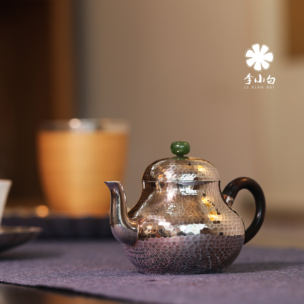 Li Xiaosilver pot pure silver 9999 tea silver pot pure silver bubble tea tea silver pot burning water silver pot