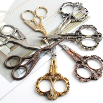 Home vintage scissors gauze stainless steel embroidery paper cut diy handmade cross stitch cut classical small scissors